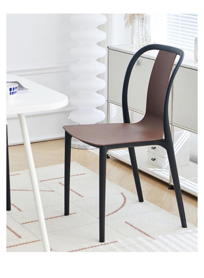 SMART HOME Set of 2 Fiber Chairs with Modern Design and Sturdy Legs - 45x45x80 cm | Durable Seat for Offices, Dining Rooms, Coffee Shops, Gardens, and Outdoor Lounges - Image 3