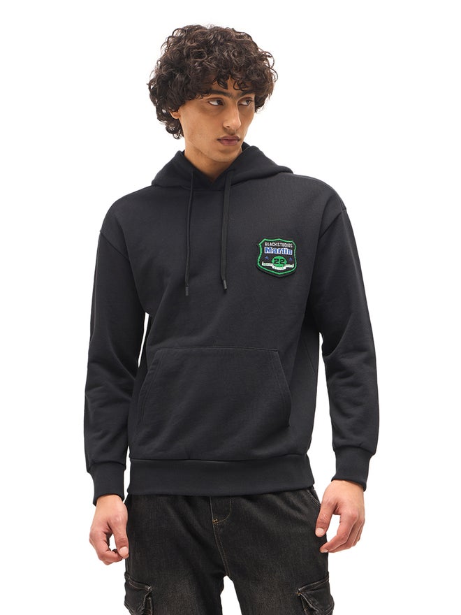 THE BEAR HOUSE Men Cotton Patch Detail Hoodie - Image 5
