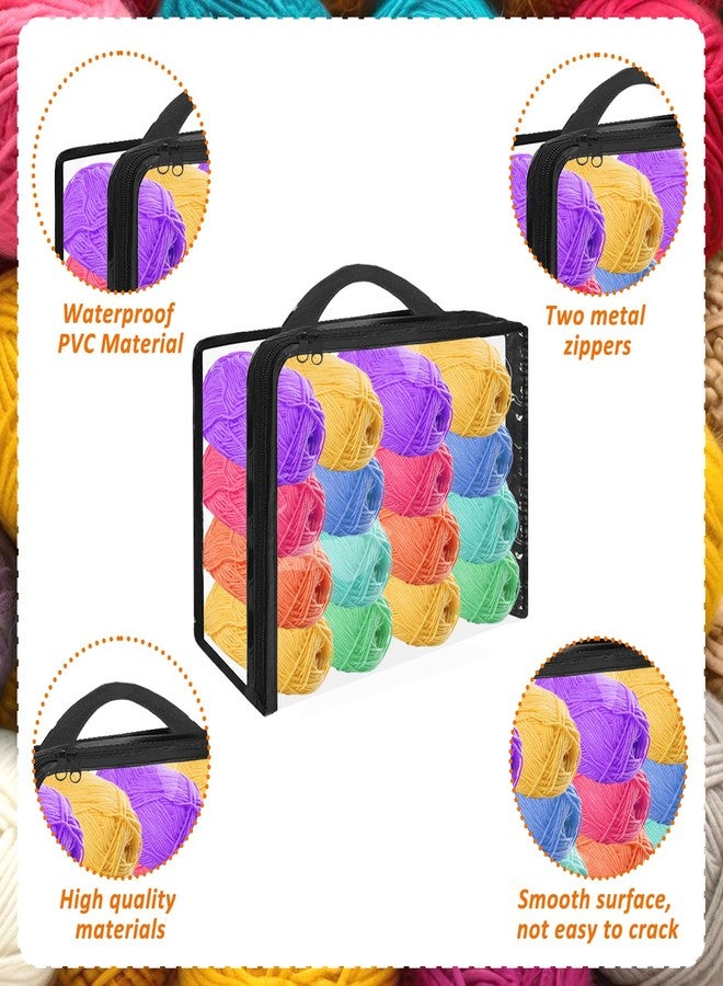 YEXEXINM 10 Pack Clear Yarn Storage Bags, Clear Yarn Storage Organizer with Zippers for Knitting, Crochet, Clothing, Toys, Decor Items - Image 4