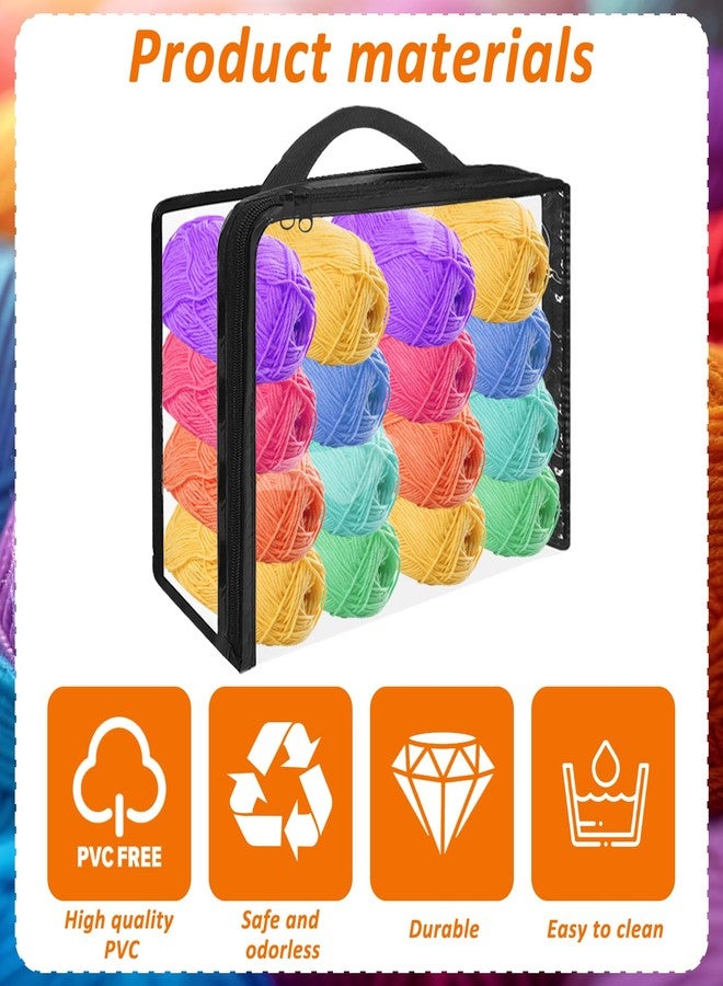 YEXEXINM 10 Pack Clear Yarn Storage Bags, Clear Yarn Storage Organizer with Zippers for Knitting, Crochet, Clothing, Toys, Decor Items - Image 5