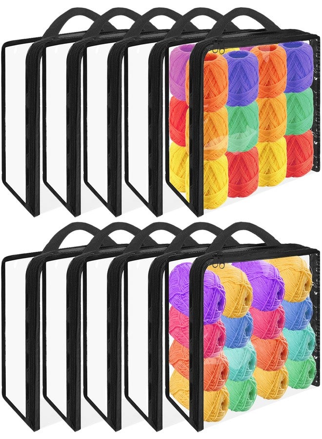 YEXEXINM 10 Pack Clear Yarn Storage Bags, Clear Yarn Storage Organizer with Zippers for Knitting, Crochet, Clothing, Toys, Decor Items - Image 1