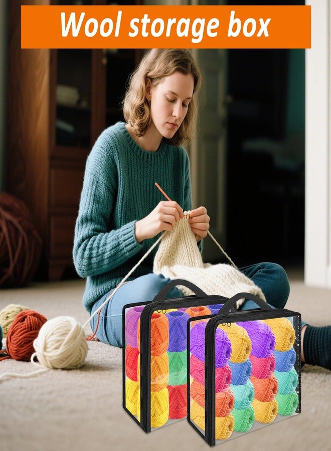 YEXEXINM 10 Pack Clear Yarn Storage Bags, Clear Yarn Storage Organizer with Zippers for Knitting, Crochet, Clothing, Toys, Decor Items - Image 3