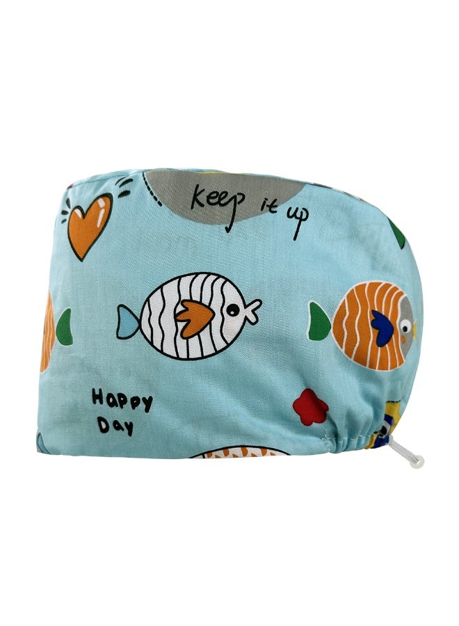 NIBEMINENT Unisex Scrub Hats Surgical Hats Printed Medical Nurse Operating Room Caps Women Pet Grooming Nursing Hats Sanitary Cap