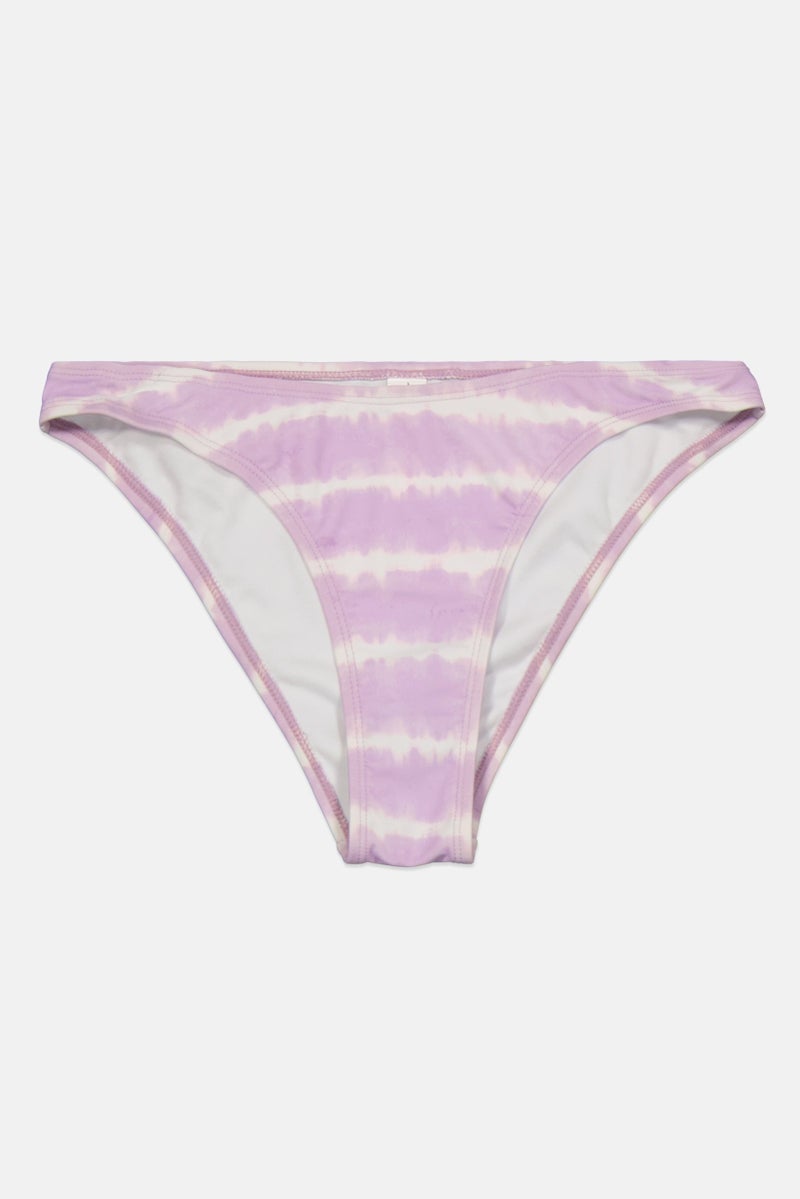 NEW LOOK Women Tie Dye High Leg Bikini Bottom, Lilac  - Image 1