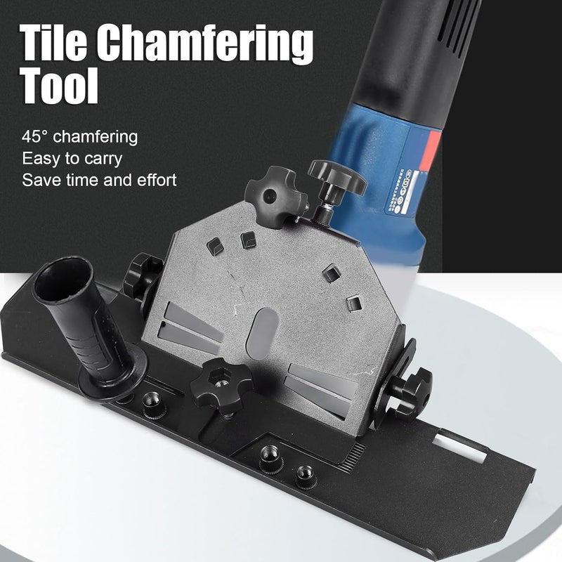 ZJchao 45° Ceramic Tile Chamfering Machine Tool Compatible with 115mm & 125mm Angle Grinders for Stone, Porcelain, and Flooring Tiles – Screw & Nut Set - Image 3