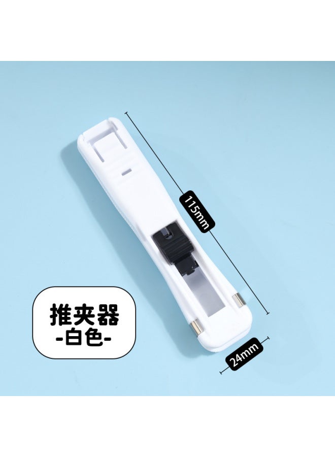 HELPS Transparent Clip Pusher File Data Finishing Clip Student Test Paper Binding Clip Snack Sealing Ticket Clip Stationery Clip - Image 1