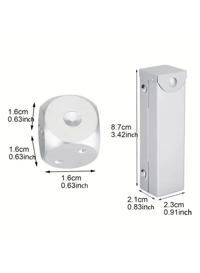 6 Face Silver Metal Dice Set Stainless Steel 5pcs Party Game Accessories - Image 2
