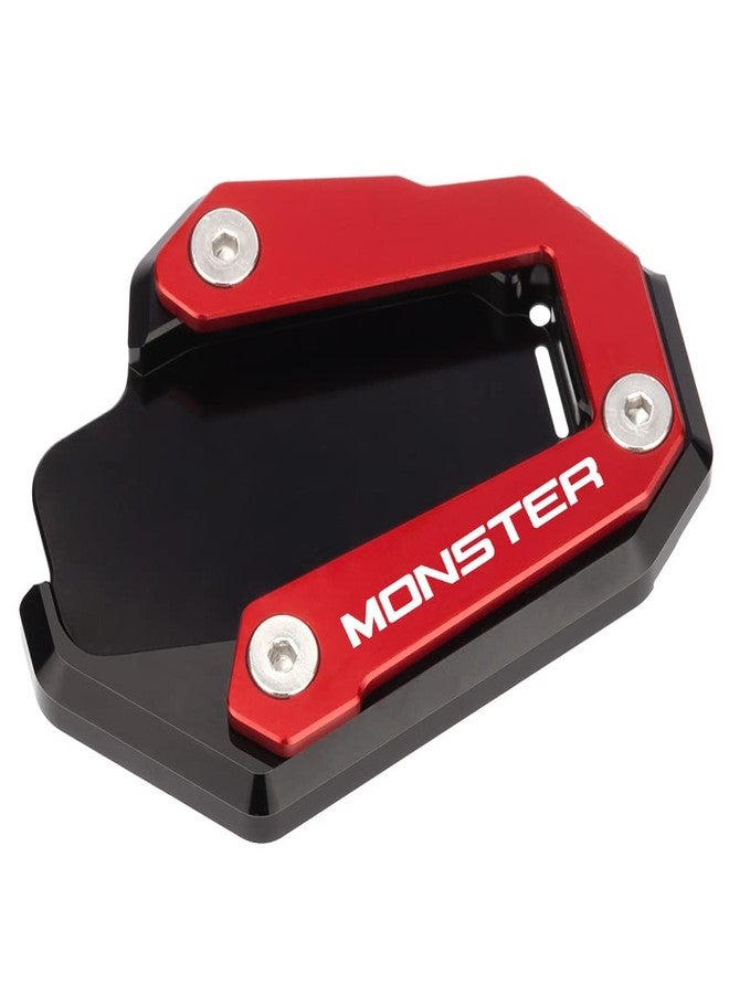 Velospeed For Monster 937 2021-2022 Monster 821 1200 1200S 2014-2019 Motorcycle CNC Kickstand Foot Side Stand Enlarge Plate Pad Accessories (black-2) - Image 3
