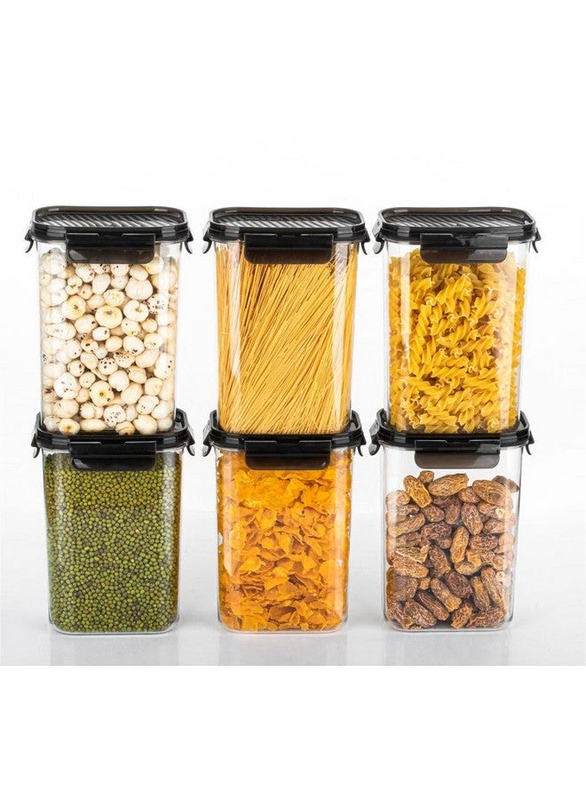 Golden Bird Golden bird Air Tight Container Set, Home Kitchen Items,Storage Containers Kitchen Storage,Fridge Storage Boxes (1400 ML TALL- 6) - Image 2
