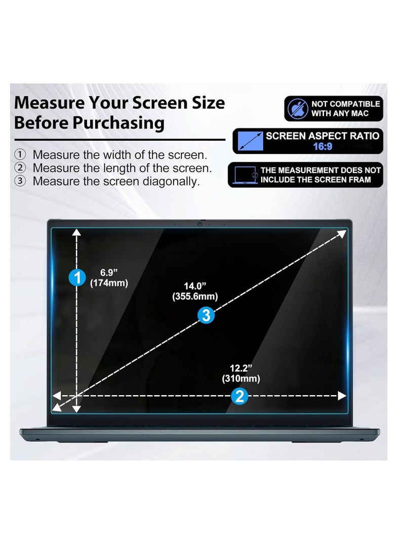 1Pack 14Inch Laptop Anti-Blue Screen Protector for HP/Dell/Asus/Acer/Sony/Samsung/Lenovo/Razer  Aspect Ratio 16:9 Anti-Glare  - Image 3