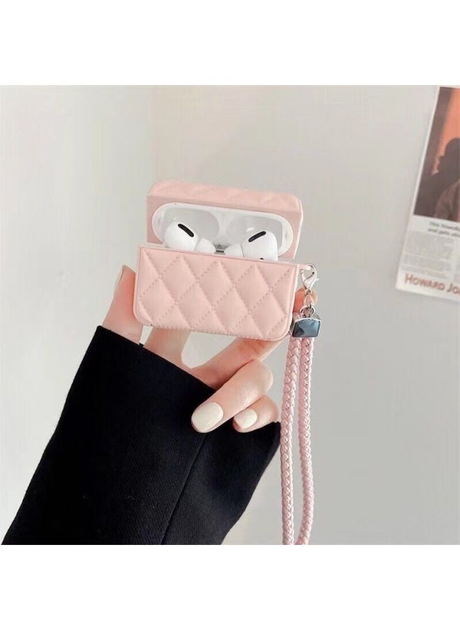 Generic - Lingge Xiaoxiang Style Suitable For Apple AirPods 4 Generation Headphone Protective Case Pro2 Bluetooth Earphone Case Leather 3 Generation-Color:White-Applicable Model:Airpods Pro - Image 1