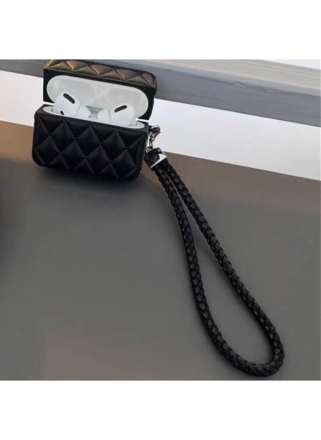 Generic - Lingge Xiaoxiang Style Suitable For Apple AirPods 4 Generation Headphone Protective Case Pro2 Bluetooth Earphone Case Leather 3 Generation-Color:White-Applicable Model:Airpods Pro - Image 1