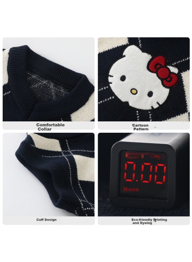 Duuduu Baby Girl Red Sweater Spring Autumn Toddler Cartoon Vest Outwear Infant Knitted Vest Black 80 - Image 3
