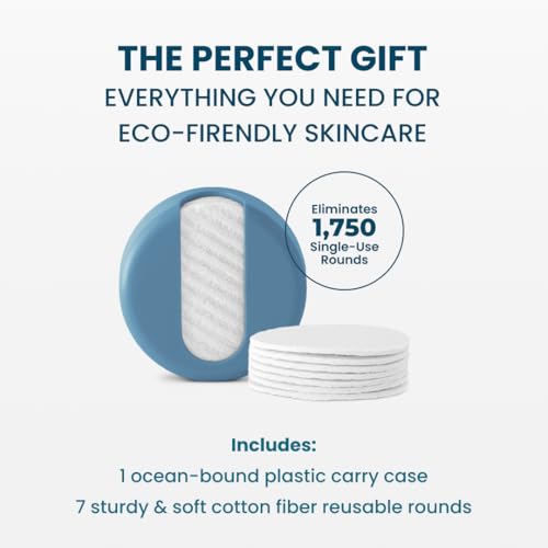LastObject LastRound® 7 Sustainable Reusable Cotton Rounds for Facial Cleansing – Zero-Waste Eco-Friendly Makeup Remover Pads for All Skin Types with Travel Storage Case - Image 3