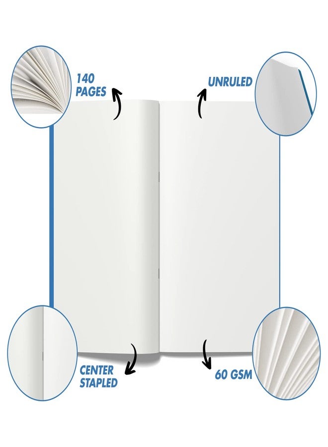 Classmate Pulse PP Cover Longbooks,A4 size, Unruled,140 Pages (Pack of 6) - Image 4