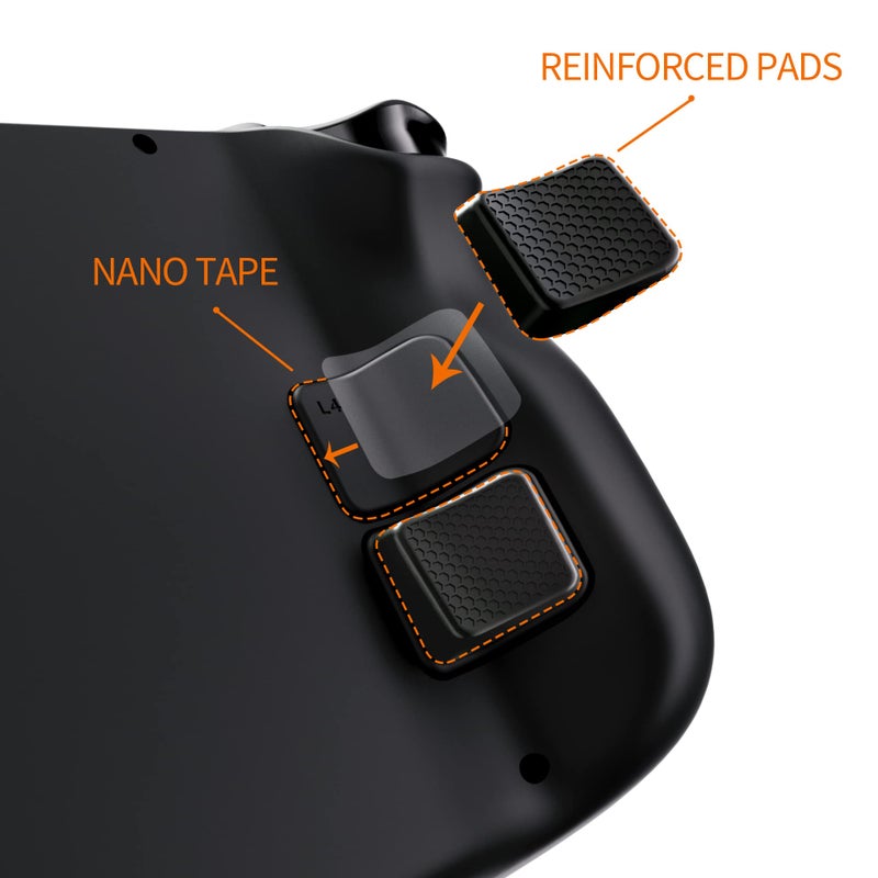 PlayVital Back Button Enhancement Set for Steam Deck LCD, Grip Improvement Button Protection Kit for Steam Deck OLED - 2 Different Thickness - Image 4
