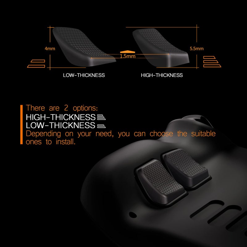 PlayVital Back Button Enhancement Set for Steam Deck LCD, Grip Improvement Button Protection Kit for Steam Deck OLED - 2 Different Thickness - Image 3