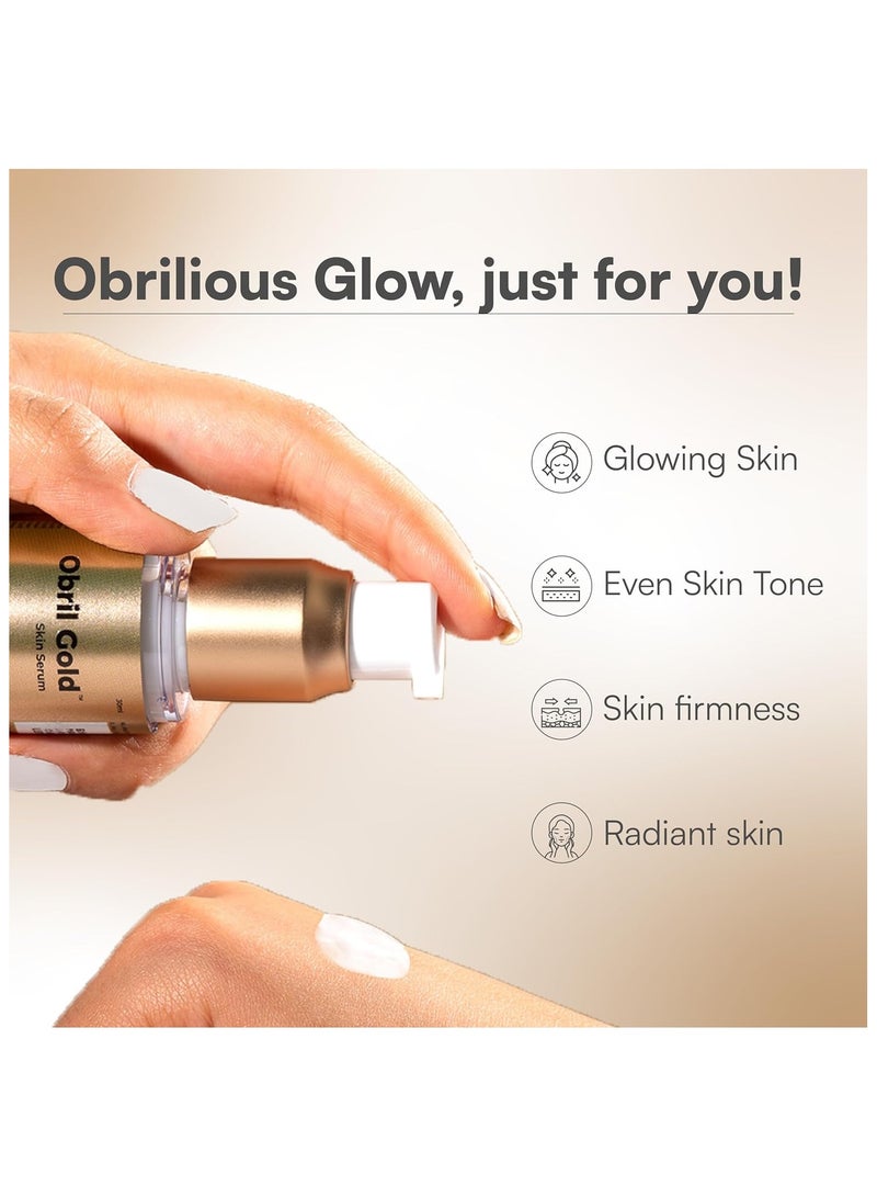 بريتون سيروم أوبريل جولد للبشرة لعلاج فرط التصبغ، مع حمض الهيالورونيك، والنياسيناميد، وحمض الكوجيك، والريتينول، لإزالة البقع الداكنة، والاسمرار، وآثار حب الشباب | يقلل التجاعيد والخطوط الدقيقة | يعزز إشراقة البشرة | للرجال والنساء، 30 مل - Image 3