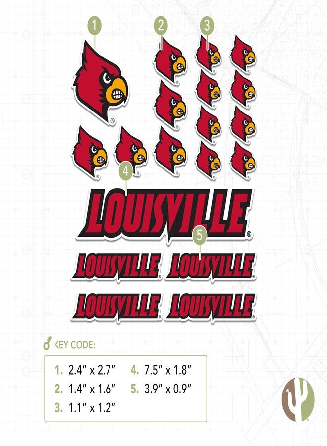 Desert Cactus University of Louisville Sticker Cardinals U of L Cards Vinyl Decals Laptop Water Bottle Car Scrapbook T1 (Type 1-1) - Image 3