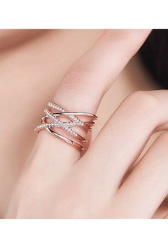 SYNSYB Elegant Platinum Plated Adjustable Solitaire Ring for Women - Fashionable Gift with Luxury Gift Box  - Image 3