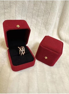 SYNSYB Elegant Platinum Plated Adjustable Solitaire Ring for Women - Fashionable Gift with Luxury Gift Box  - Image 2