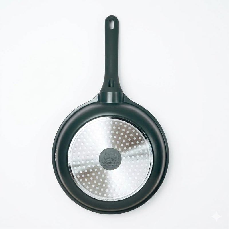 Julia Elite-Pro Frypan Without Lid 26cm Green Granite Non-Stick Forged Cooking Pan With Soft-Touch Handle, Durable Lightweight Skillet For Daily Use On All Stove Types - Image 4