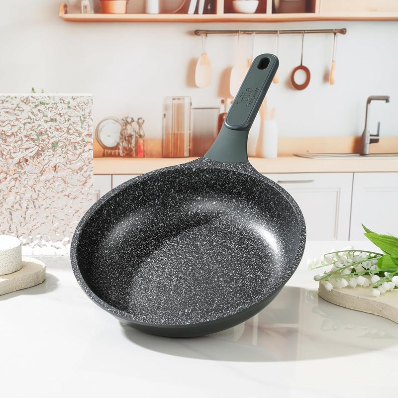 Julia Elite-Pro Frypan Without Lid 26cm Green Granite Non-Stick Forged Cooking Pan With Soft-Touch Handle, Durable Lightweight Skillet For Daily Use On All Stove Types - Image 1