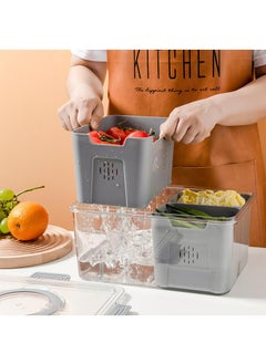 Y&D Kitchen Food Vegetable Portable Large Storage 4 Compartment Storage Box  - Image 3