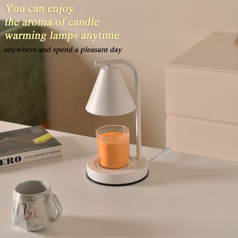 kobodon Candle Warmer Lamp, Electric Candle Lamp Warmer Birthday for Mom Women Home Bedroom Decor Dimmable Wax Melt Warmer for Scented Wax with 2 Bulbs, Jar Candles (White) - Image 5