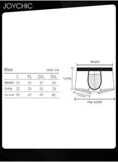 NIBEMINENT 3-Piece Men's Spring Summer Autumn Winter High Stretch Seamless Underwear Set Cotton Breathable Antibacterial Teenager Boxer Briefs Multicolour  - Image 2