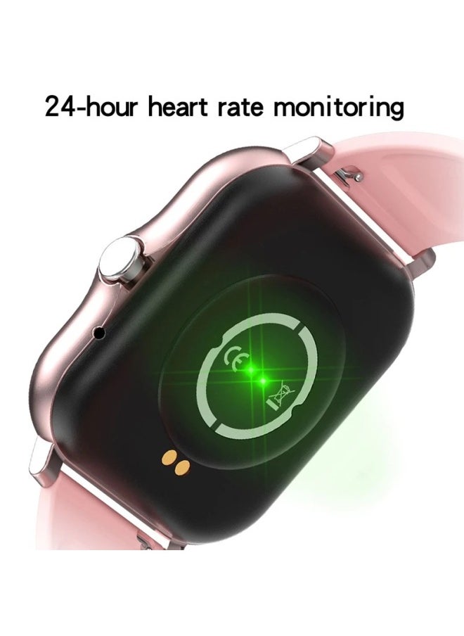 Generic - Y13 Smart Watch 1.83-inch/GT20 Bracelet Heart Rate Monitoring Bluetooth Call Touch Screen Smart Bracelet-Color:Powder Glue + Powder Three Beads Steel Belt - Image 1