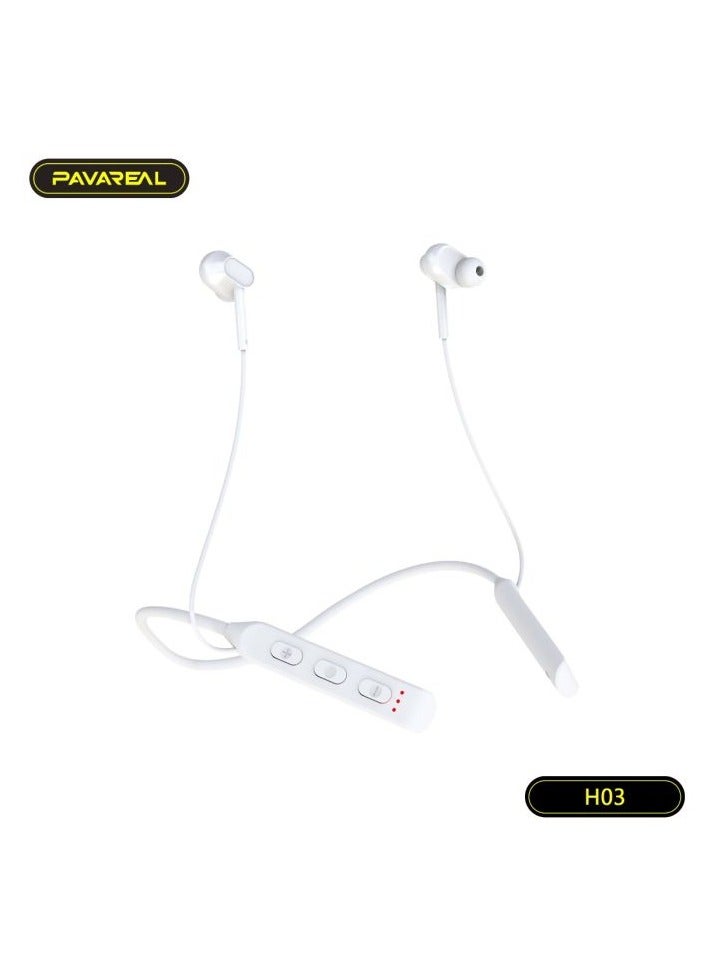 PAVAREAL High-Fidelity Pavareal H03 Bluetooth Neckband Earphones – Noise-Isolating Sport Wireless Headset with Long Battery Life and In-Line Controls - Image 1
