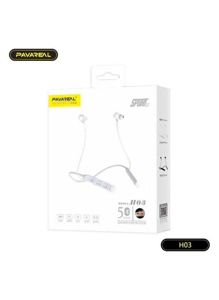 PAVAREAL High-Fidelity Pavareal H03 Bluetooth Neckband Earphones – Noise-Isolating Sport Wireless Headset with Long Battery Life and In-Line Controls - Image 2