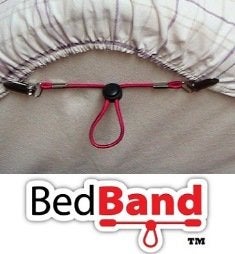 Bed Band Not Made in China. 100% USA Worker Assembled.. Bed Sheet Holder, Gripper, Suspender and Strap. Smooth any Sheets on any Bed. Sleep Better. Patented.,Black,1 Pack (4 Bands) - Image 3
