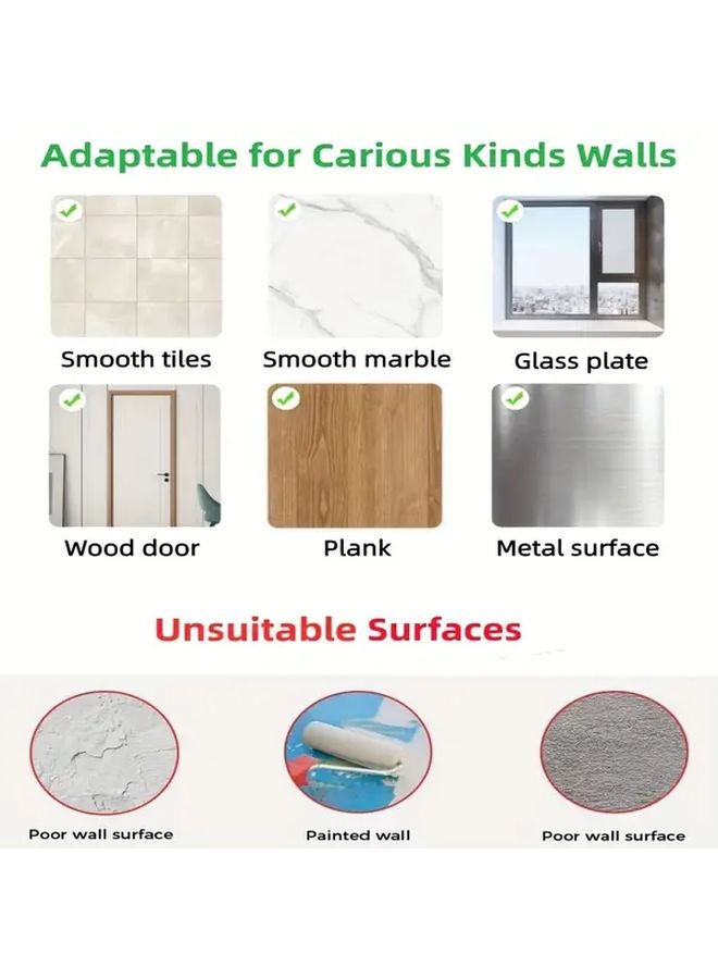 3pcs White Adhesive Wall Hooks Heavy Duty Umbrella Holder No Drill Space Saving Organizer - Image 5