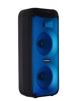 iSONIC Portable Party Speaker 25000 PMPO With Led Flame Lights, Wireless Mic And Bluetooth IS465 Black  - Image 5