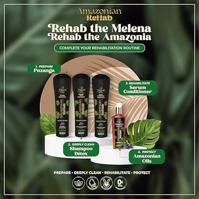 naissant Amazonian Rehab Hair Care Serum Conditioner | Enriched with Muru Muru, Cupuaçu, and Açaí | Nourishing Conditioner for Lightweight, Soft, and Damaged Hair Repair (10.1 fl oz) - Image 5