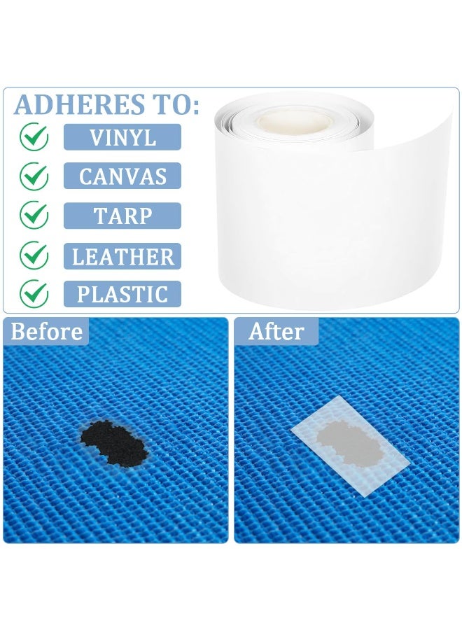 ديوتي عبوتان من بكرات إصلاح قابلة للنفخ مصنوعة من مادة TPU الشفافة شديدة التحمل، وشريط لاصق ذاتي مقاوم للماء، للاستخدام في حمامات السباحة، والمراتب الهوائية، والخيام، والبيوت النطاطة، والألعاب القابلة للنفخ الخارجية (15×100 سم لكل منهما) - Image 3