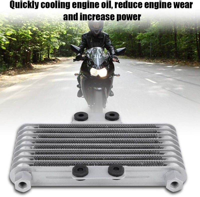 woobles 125ml Aluminum Motorcycle Oil Cooler Engine Oil Cooler Radiator Kit for125CC 150CC 200CC - Image 4