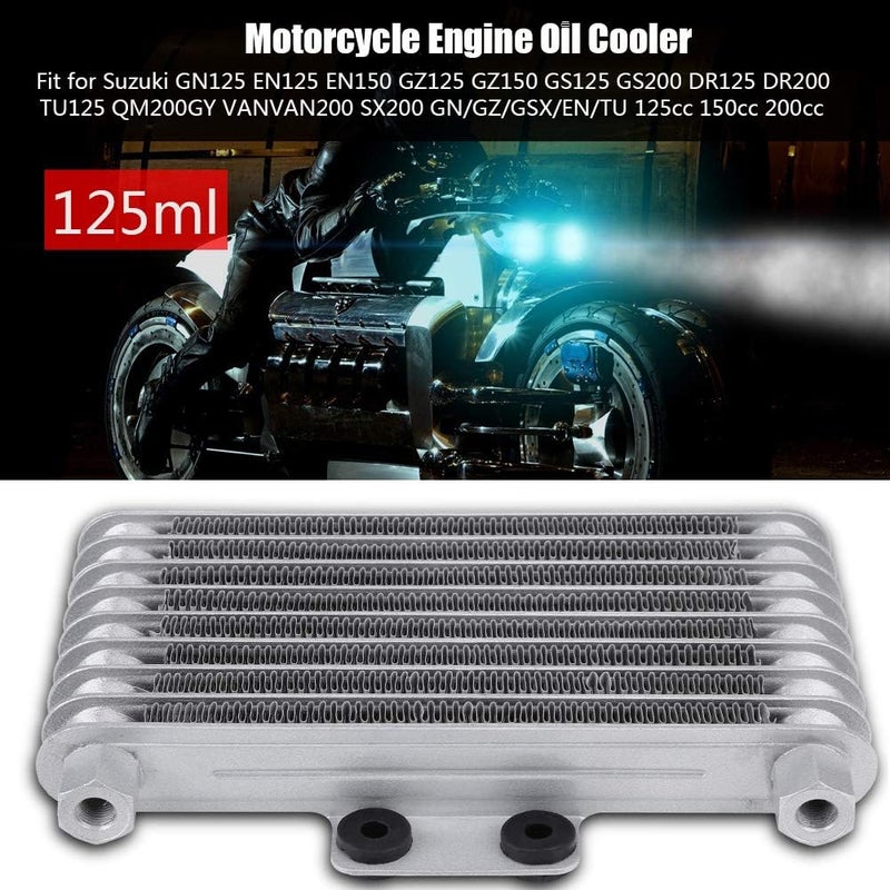 woobles 125ml Aluminum Motorcycle Oil Cooler Engine Oil Cooler Radiator Kit for125CC 150CC 200CC - Image 2
