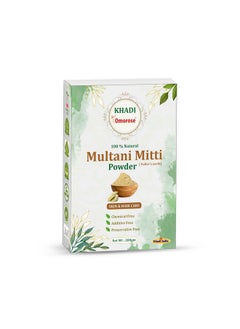 KHADI Omorose Multani Mitti Powder For Hair And Skin Care | 200 Grams | 100 & Pure & Natural | Soft & Glowing Skin | Exfoliator | Softner | Nourishment | Fuller'S Earth | Resealable Zipper Pouch Pack  - Image 1