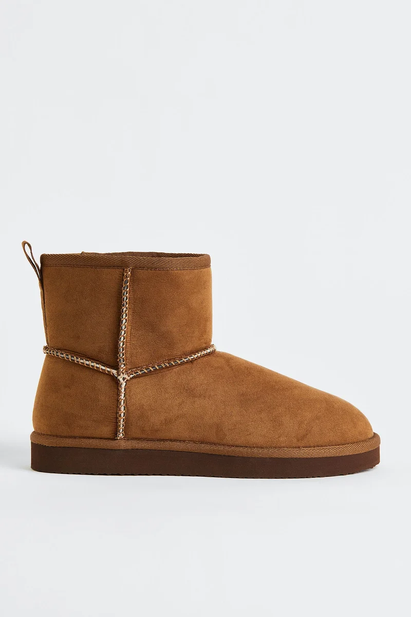 H&M Warm-Lined Slip-On Boots