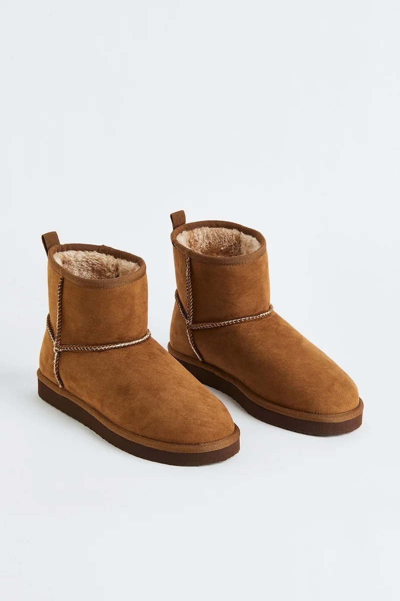 H&M Warm-Lined Slip-On Boots