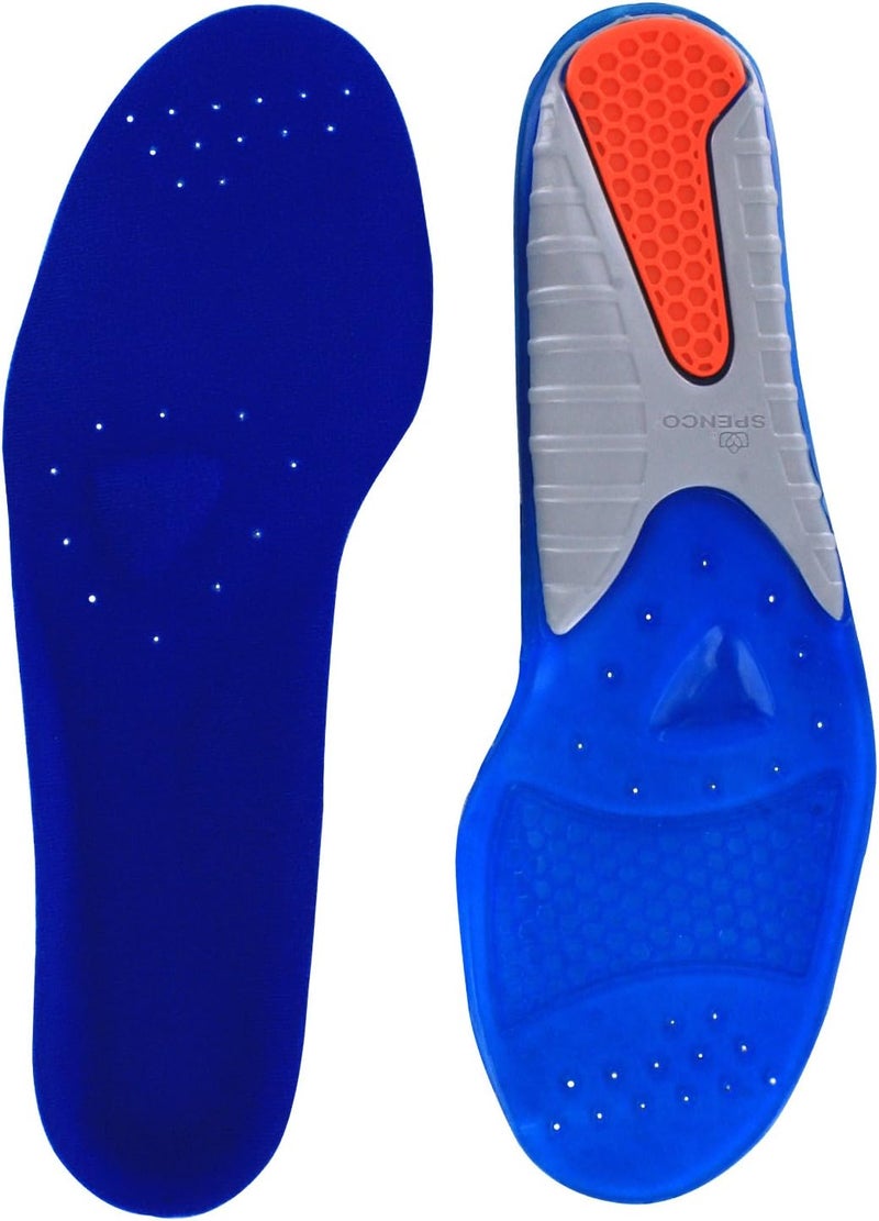 Spenco Gel Comfort Shoe Insole with Cushioning and Support, Women's 11-12.5/ Men's 10-11.5
