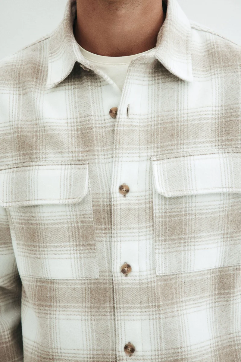 H&M  Regular Fit Flannel overshirt for Men | Best Price UAE