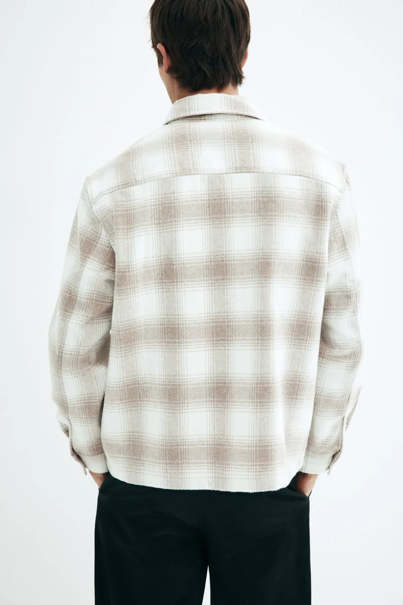 H&M  Regular Fit Flannel overshirt for Men | Best Price UAE
