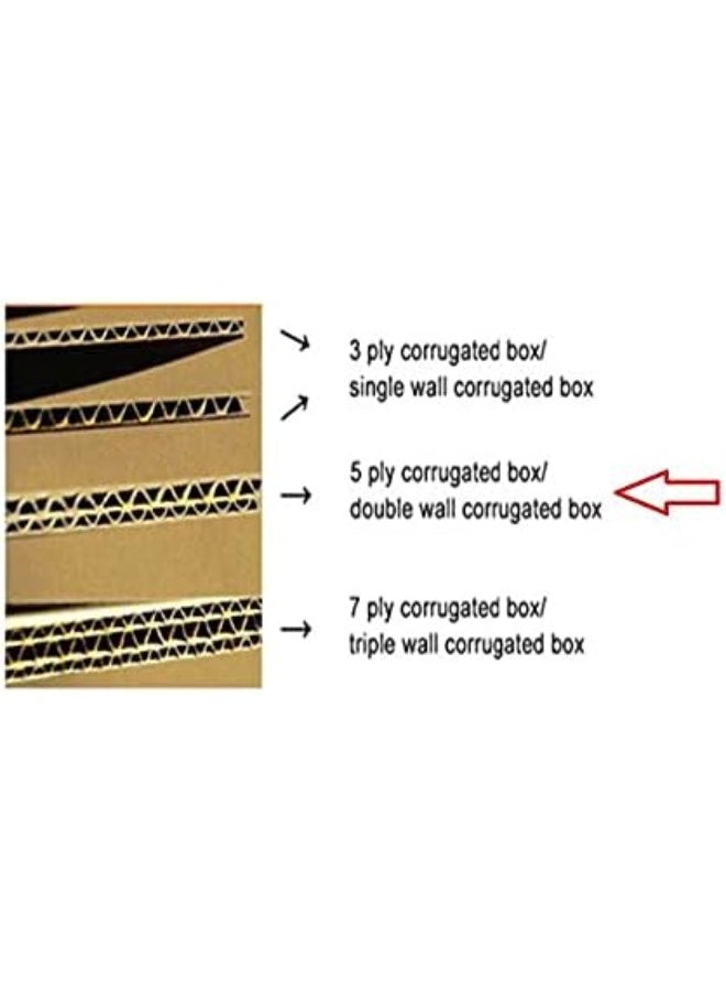 Cardboard Carton Box for Moving and Packing (55X55X50cm, Capacity 35kg Each)-5 Units - Image 3