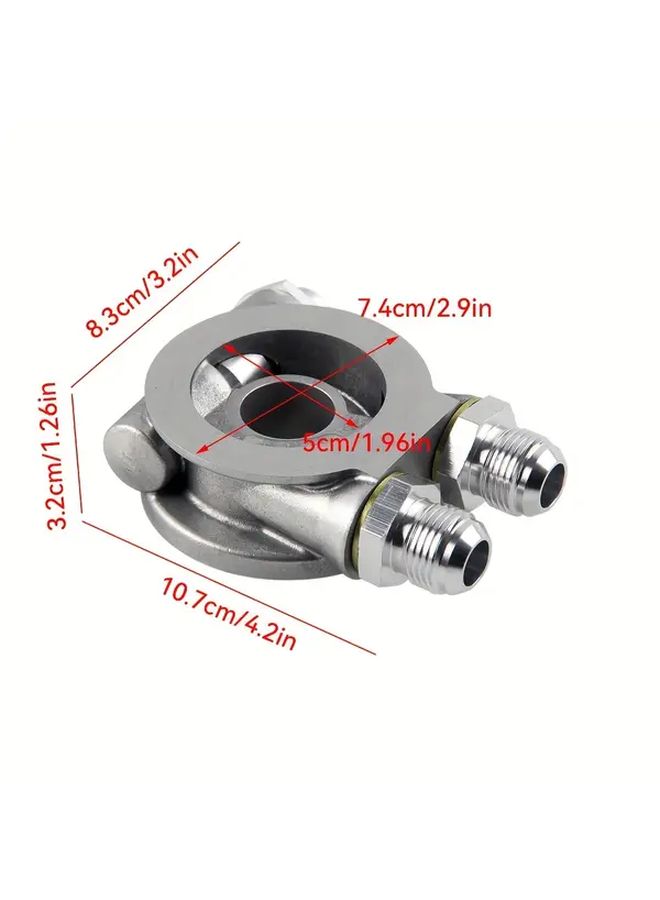 Thermostatic Oil Cooler Filter Sandwich Plate Adapter 3/4 16-UNF AN10 - Image 2