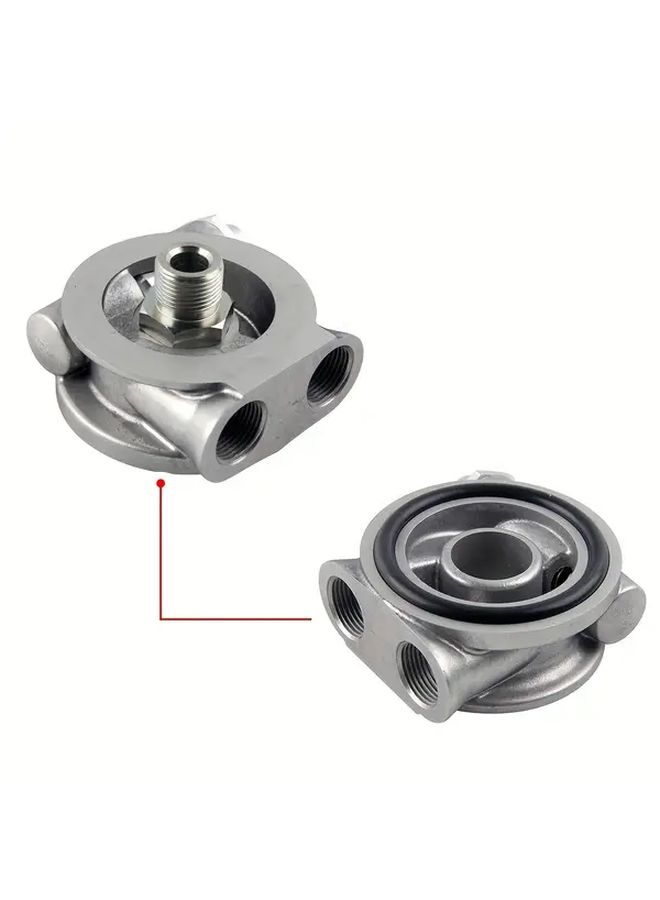 Thermostatic Oil Cooler Filter Sandwich Plate Adapter 3/4 16-UNF AN10 - Image 4
