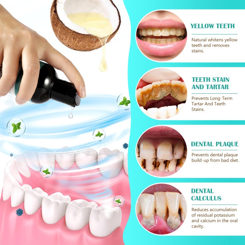 البوب Coconut Pulling Oil - Ayurvedic Mint Oil Pulling Mouthwash with Tongue Scraper | Natural Essential Oils for Fresh Breath, Teeth Whitening  Healthy Gums | Alcohol-Free 8 Fl. Oz 2Pack - Image 5